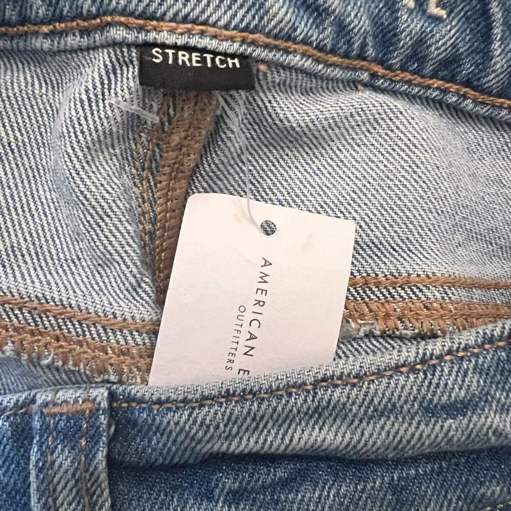 NWT American Eagle stretch raw hem women’s festival wide leg jeans. Size 12 Reg - Picture 8 of 14